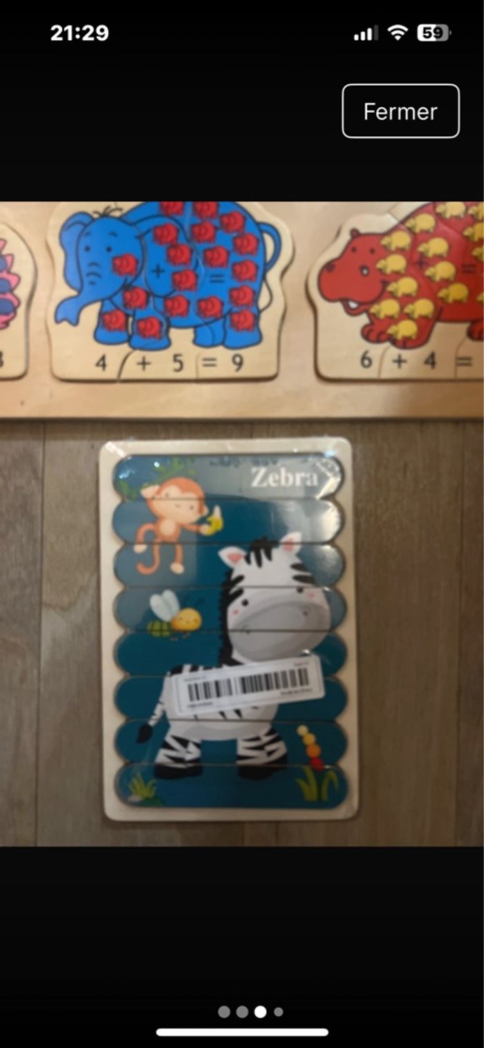 Lot puzzles en bois - photo numéro 3