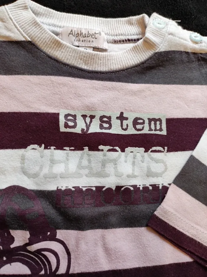 Lot 5 t-shirt manches longues 9 mois - photo numéro 7