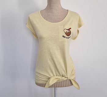 T-shirt jaune Camaieu taille L, très bon état