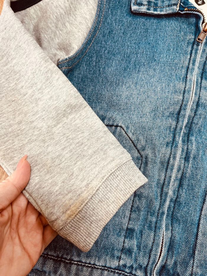 Taille 5 ans veste en jean garçon Z bleue et gris 💙 - photo numéro 4