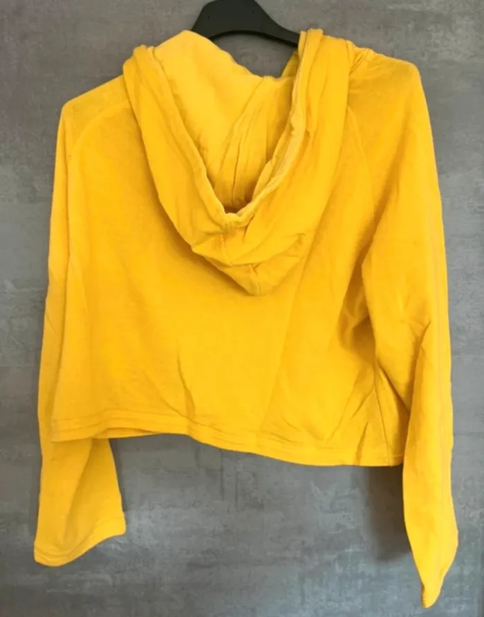 Sweat jaune crop top Urban Classics - photo numéro 5