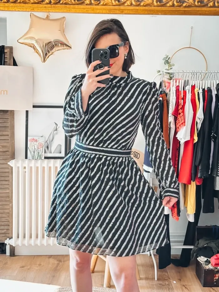Robe Michael Kors noir et argent taille 38 - photo numéro 2