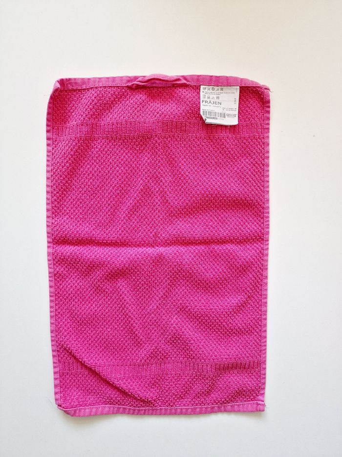 Ikea - Fräjen - Lot de 2 serviettes de toilette - Rose - photo numéro 5