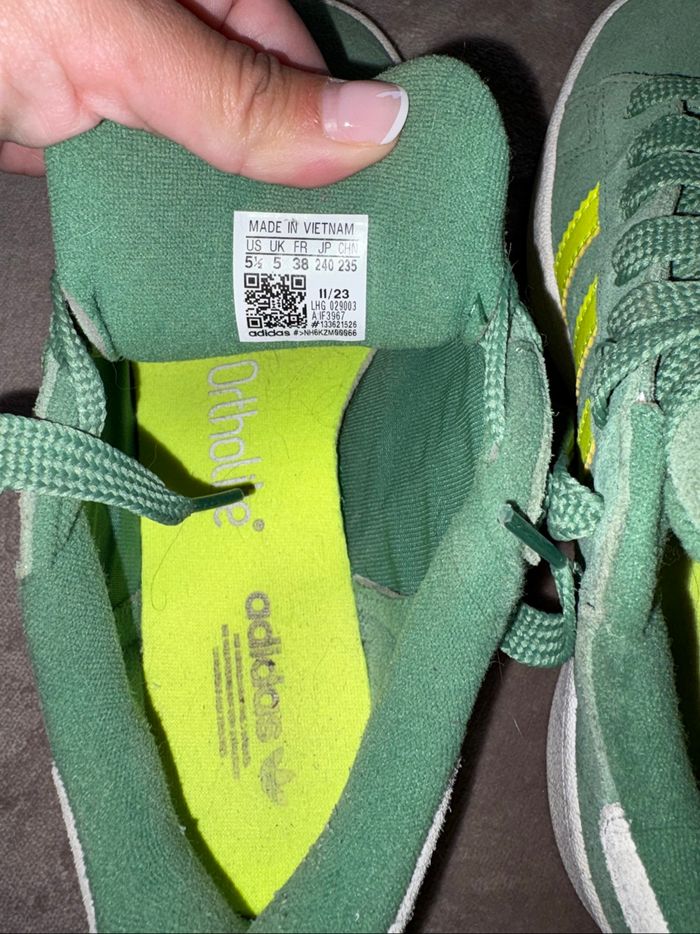 Baskets Adidas campus verte taille 38 en très bon état. - photo numéro 5