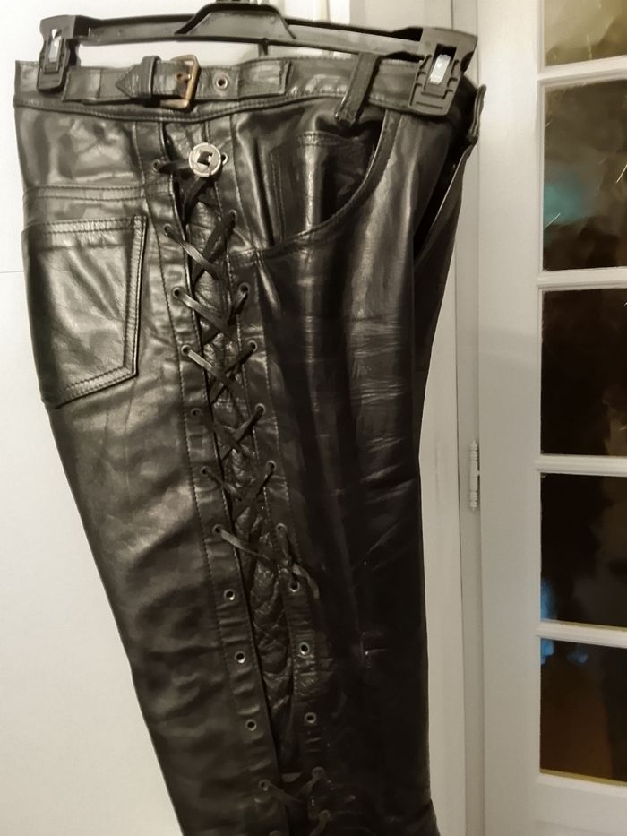 Pantalon cuir épais noir - photo numéro 2