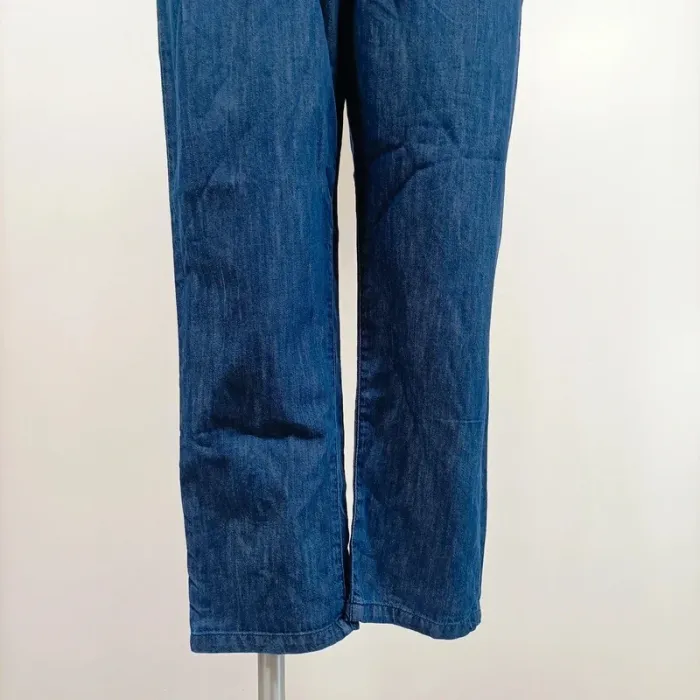 Salopette en jean bleu sans manches - ceinture corde - dos nu Taille M/L A396 - photo numéro 16