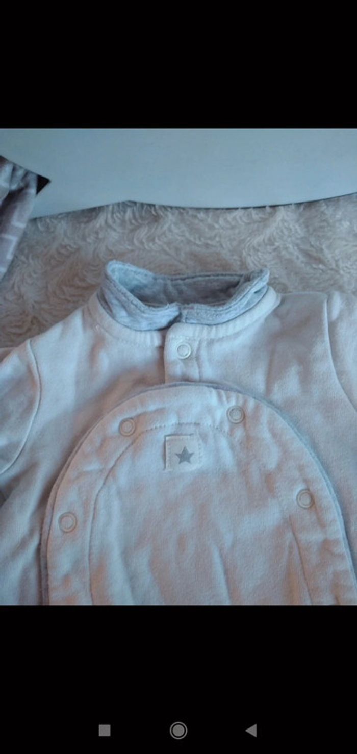 Pyjama grenouillère coton épais Mixte Naissance 0 mois étoile Kiabi Eco conception 100% coton bio - photo numéro 4