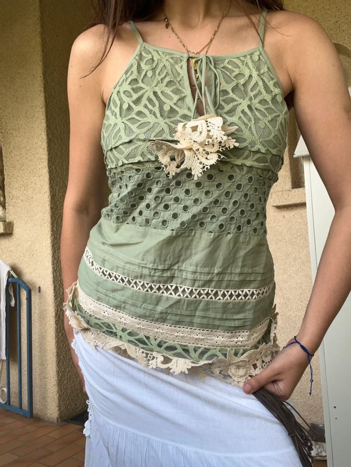 Top vintage bohème champêtre barok hippie bohemian - photo numéro 2