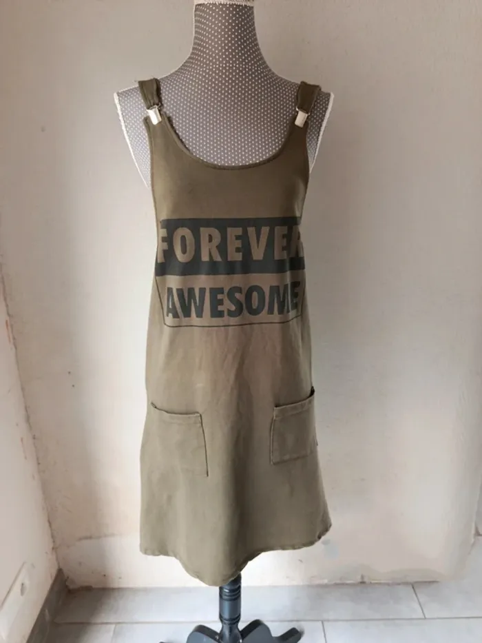 Robe salopette kaki à bretelles Taille S / M