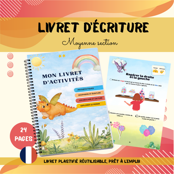 Livret d’activités enfant – Mathématiques, Lecture, Écriture & Découverte –MS