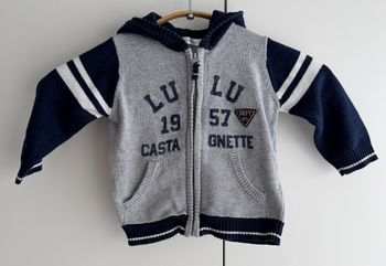 Gilet zippé Lulu Castagnette, taille 6 mois