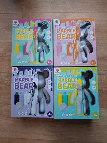 Ourson à peindre action marble 