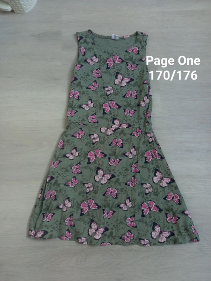 Robe morifs papillions Page One taille 170/176