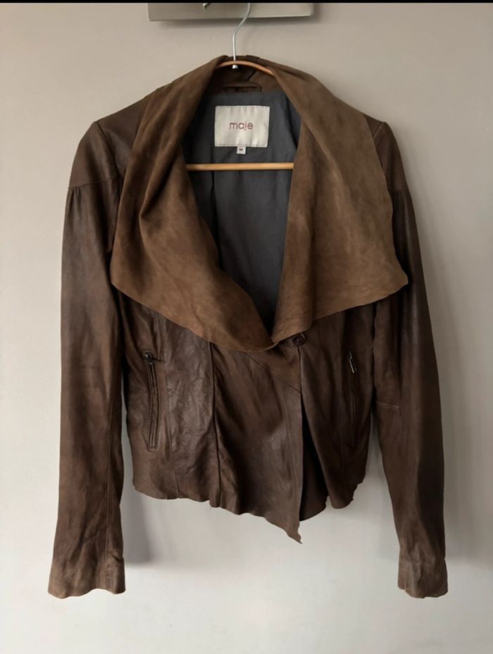 Superbe veste en cuir daim Maje 38 - photo numéro 7