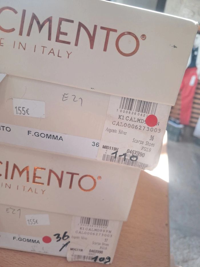 Rinascimento baskets été blanches P.36 neuves - photo numéro 13