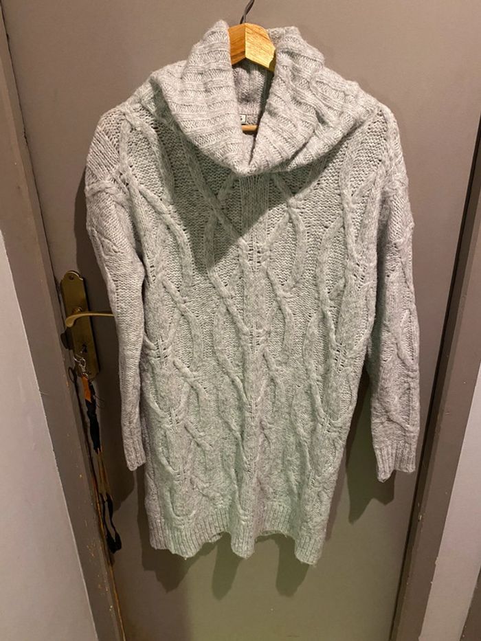 Robe col roulés laine