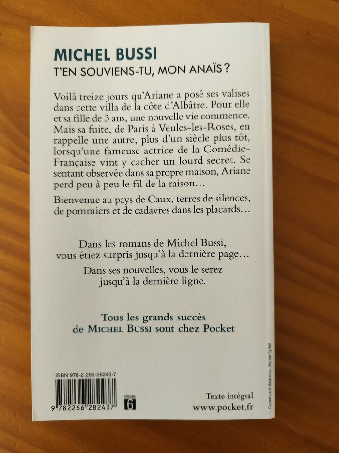 T'en souviens -tu mon Anaïs ?  Michel Bussi - photo numéro 2