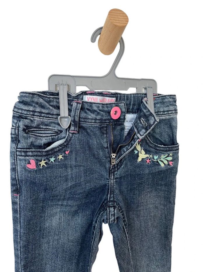 Pantacourt en jean bleu denim - Vynil Fraise 6 ans - photo numéro 2