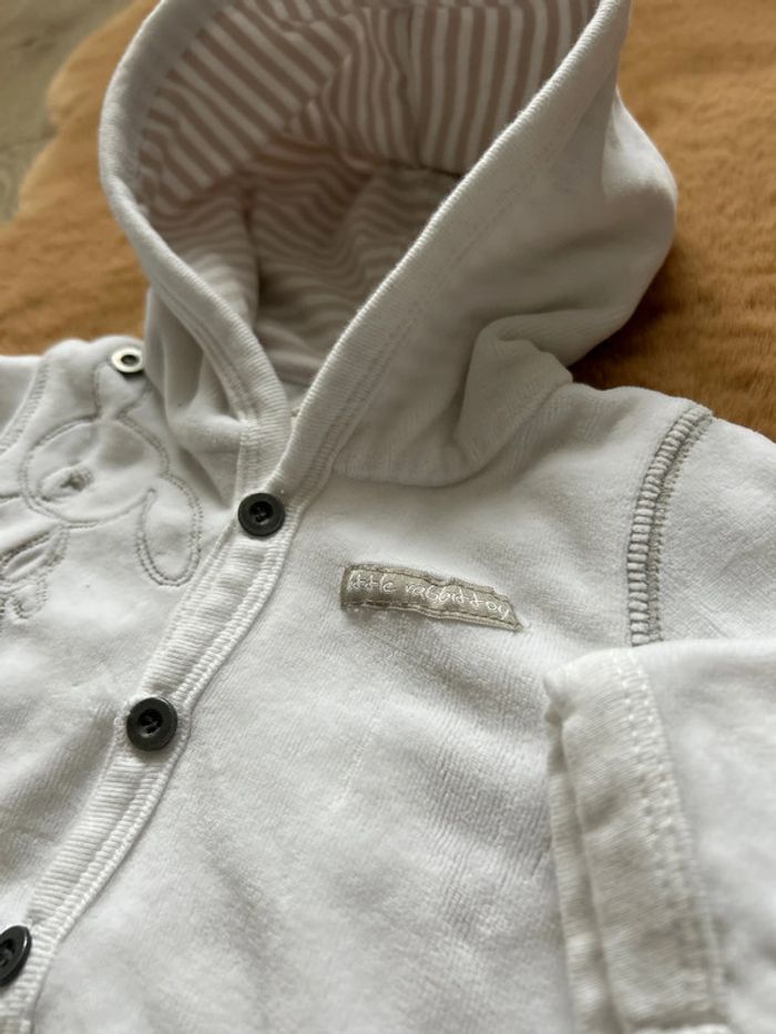 Gilet boutonné velours blanc - photo numéro 5