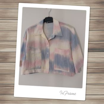 Top court arc en ciel taille L zara