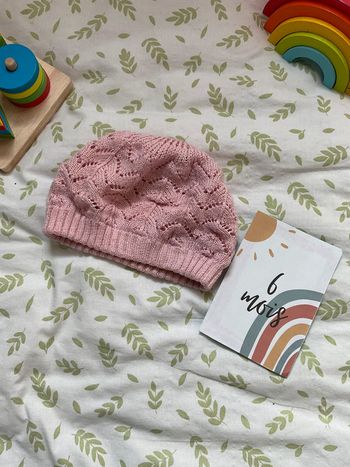 bonnet en laine 2/6 mois H&M rose