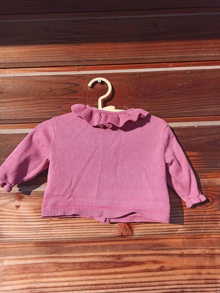 Gilet rose bébé fille 3 mois - photo numéro 2