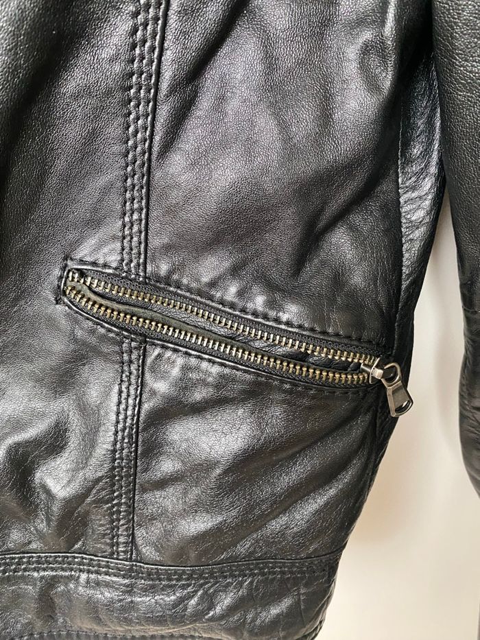 Veste en cuir véritable Promod – Taille M - photo numéro 6