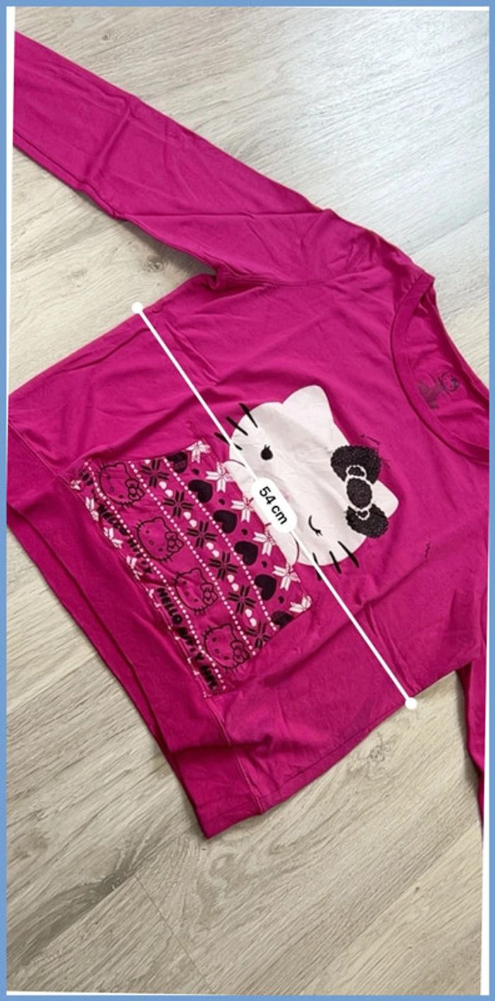 Pull vintage Hello Kitty Rose Taille S (XL Enfant) - photo numéro 4