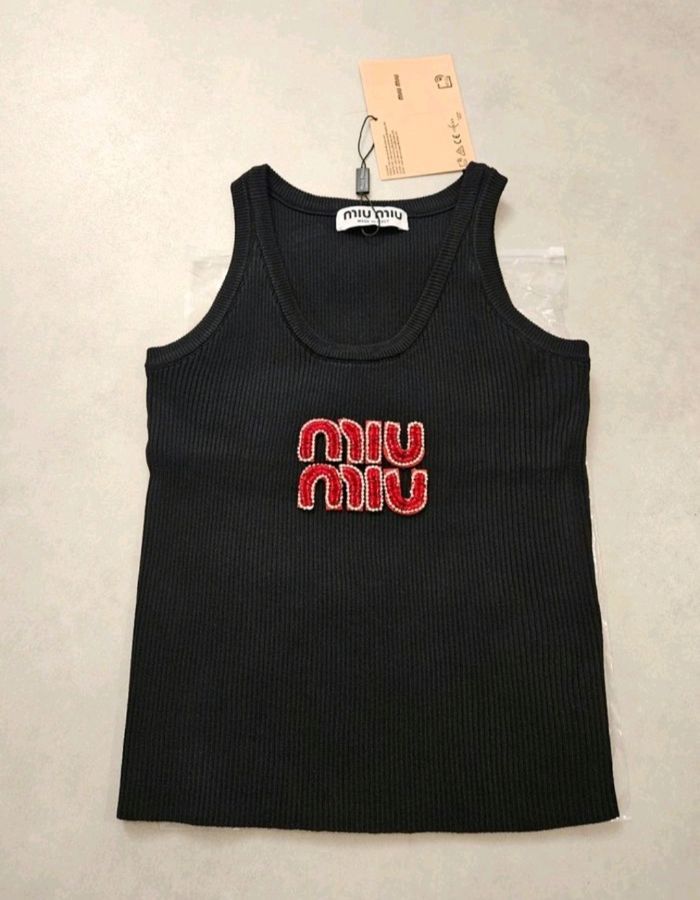 Débardeur Miu Miu noir rouge 🍒