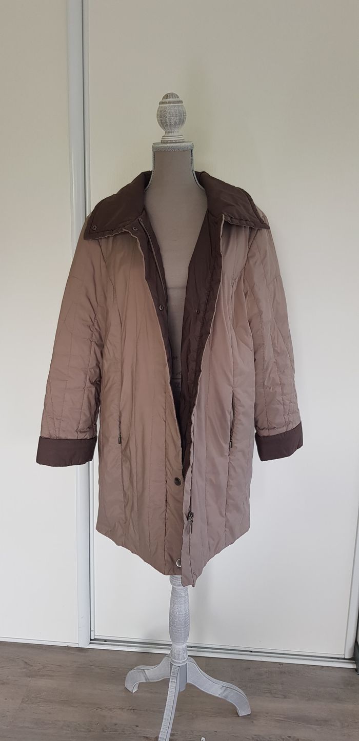 Manteau long matelassé
