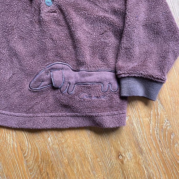 Sweat-shirt à capuche en éponge marron avec motif chien taille 86 - photo numéro 2