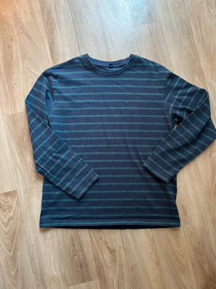 Pull à rayures en coton Uniqlo taille 11/12 ans