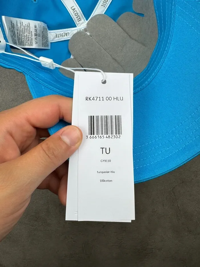 Casquette Lacoste Bleu Logo brodé Neuve - photo numéro 7