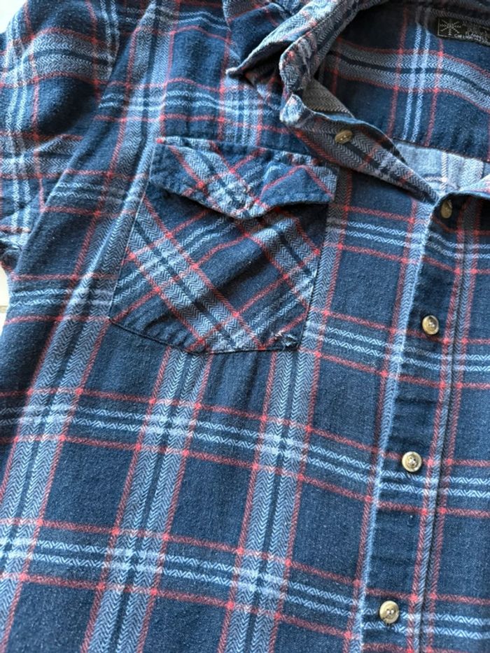 Chemise / Surchemise Haband vintage dressing en coton taille M couleur violet & rouge - photo numéro 7