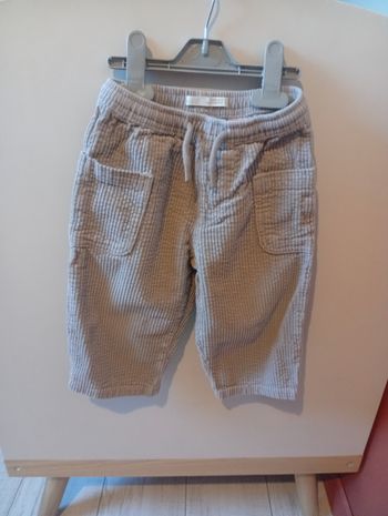 Pantalon velours côtelé vieux rose Zara 2ans 92cm 