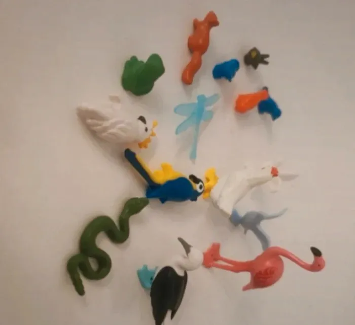 Playmobil animaux fou à pied bleu perroquet colombe grenouille libellule  poule  flamant rose - photo numéro 3