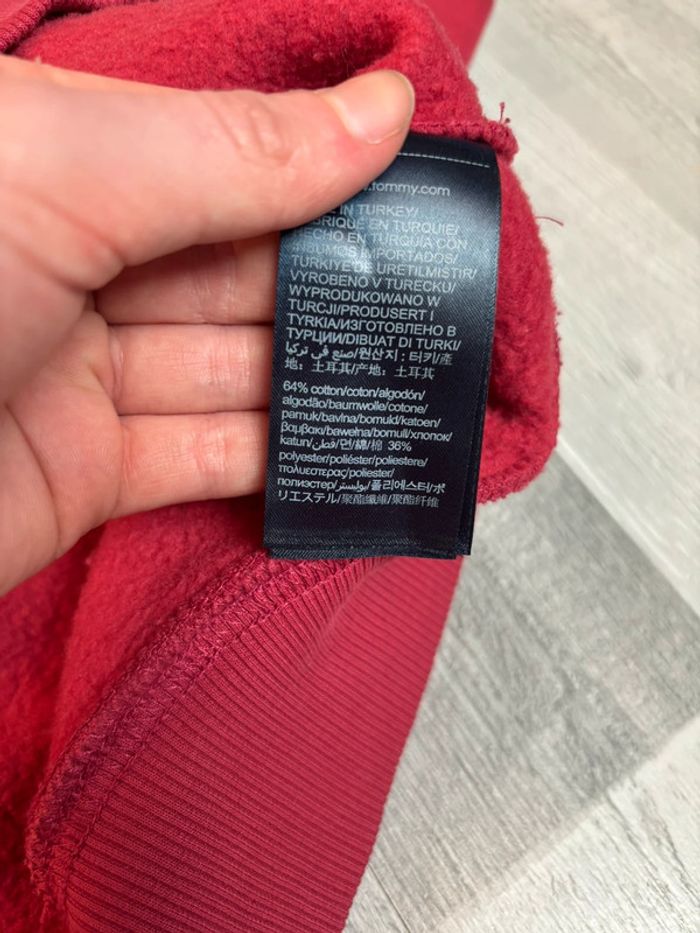 Sweat Tommy rouge bordeaux - Taille S - Neuf - photo numéro 3
