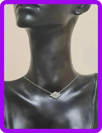 Collier oeil argenté