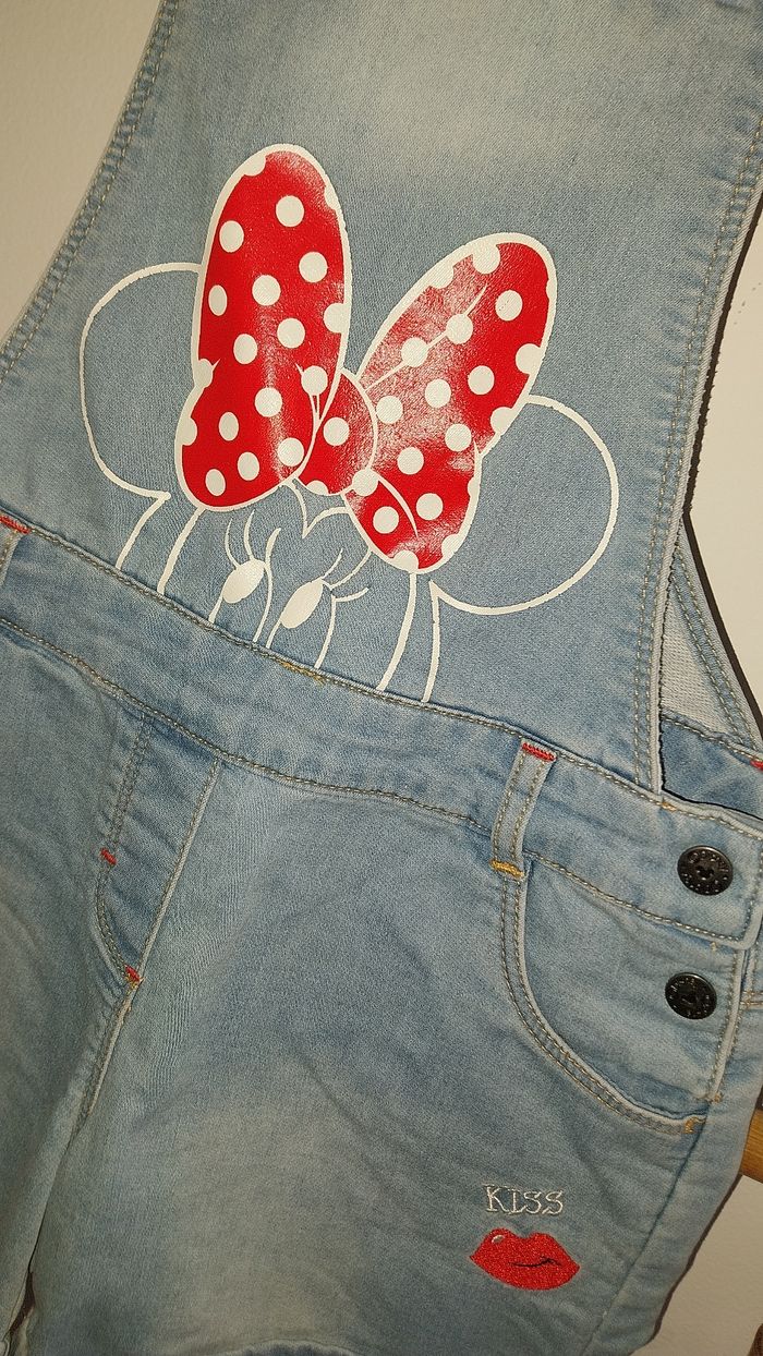 Combishort/ Salopette short DisneyxOrchedtra jean 8 ans Très bon état - photo numéro 3