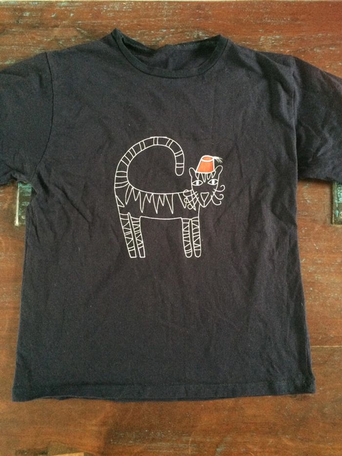 T-shirt marine en coton d'Egypte 8 ans