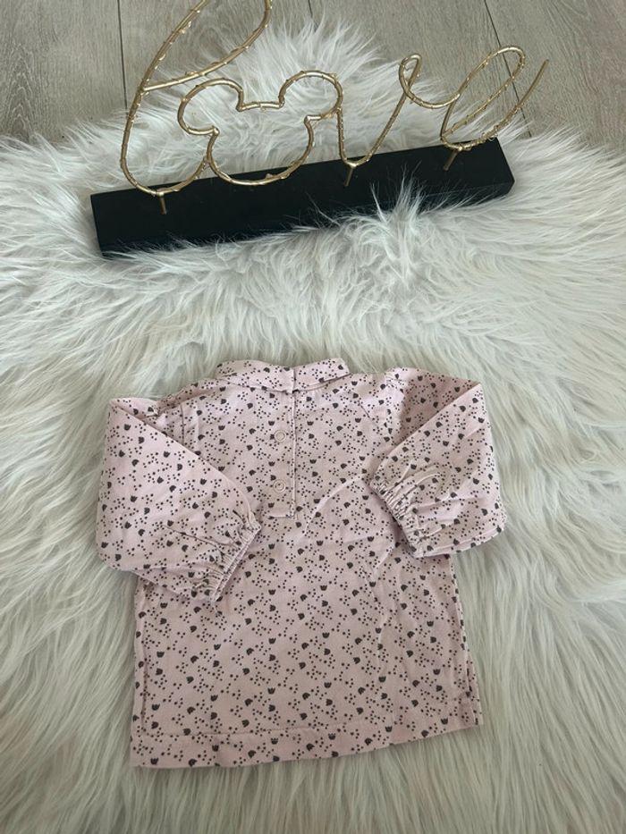 Très beau pull fin rose et gris 🥰 kimbaloo taille 3 mois - photo numéro 3