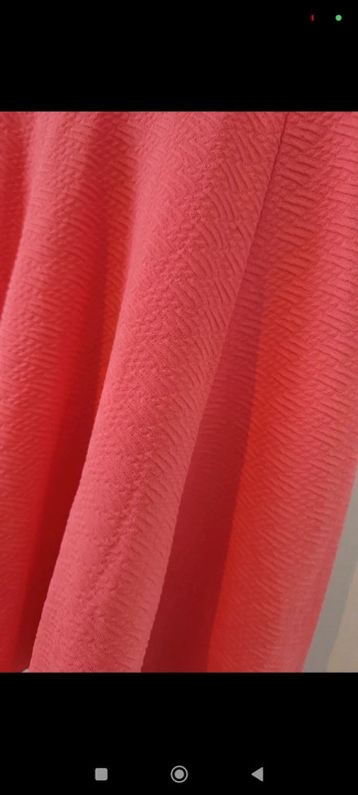 Robe rose ceintrée et evasée taille S Bershka - photo numéro 5