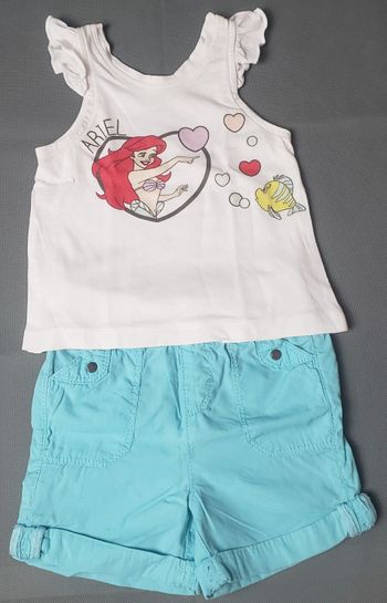 ensemble fille Ariel +short turquoise