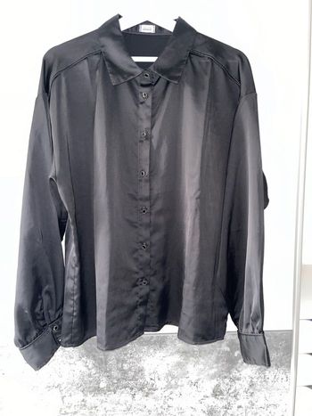 Chemise en satin noir Pimkie