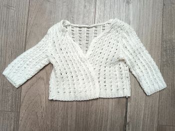 Gilet/ brassière maille ajourée 0/3 mois
