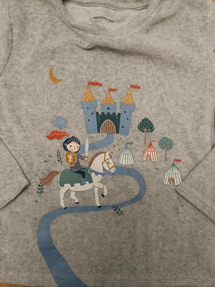 T-shirt de pyjama velours 6 ans - photo numéro 3