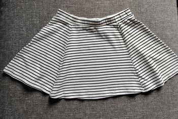 Jupe fille rayures noire et blanche