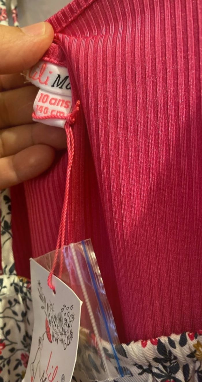 Ensemble robe avec t-shirt manche longue lili marelle 10 ans - photo numéro 3