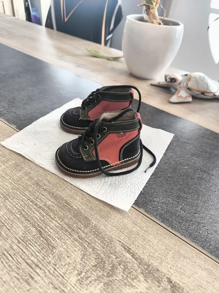 Chaussures montantes souples bébé garçon 18 Kickers - photo numéro 3