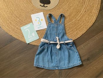 Robe salopette jeans bleu Obaibi 23 mois 2 ans